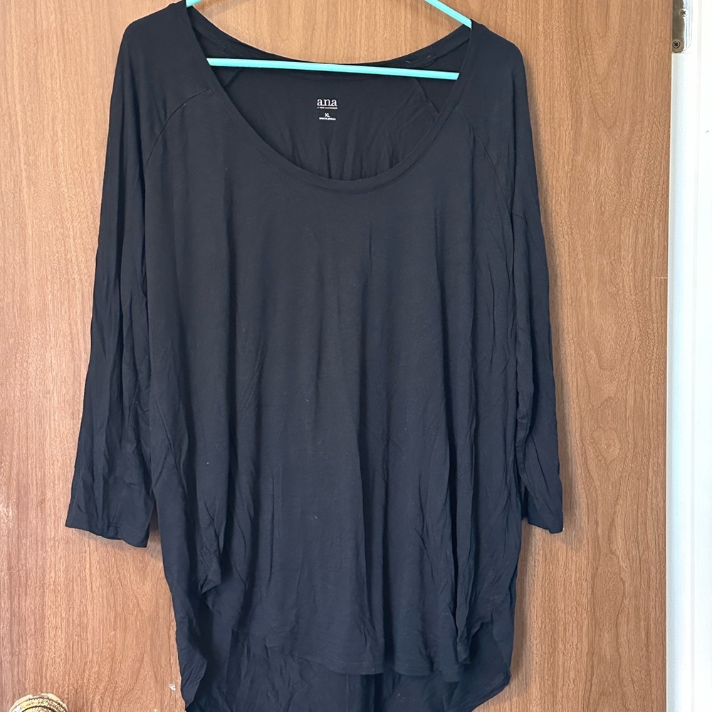 Ana black casual top